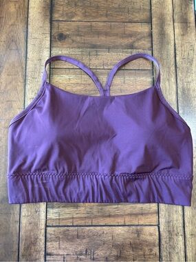 Athleta Plum Sports Bra with Thin Straps
